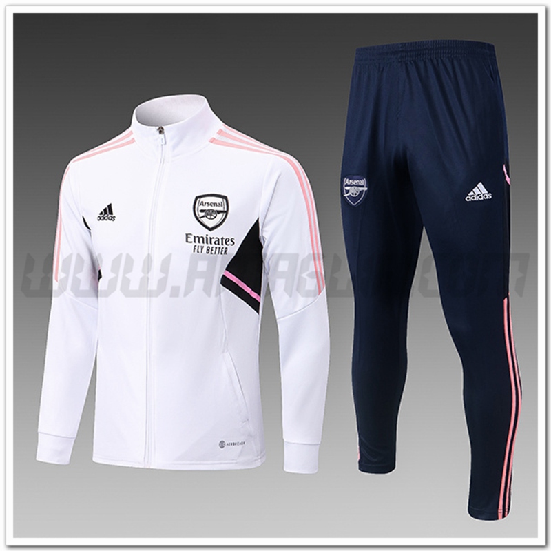 Tuta Giacca Allenamento Arsenal Bianco 2022 2023