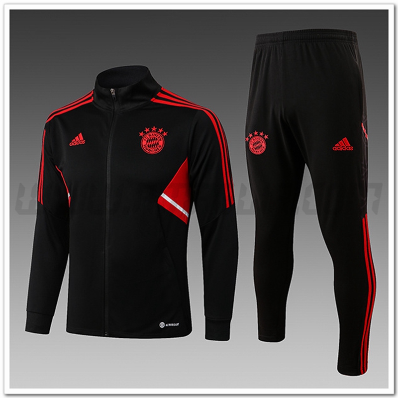 Tuta Giacca Allenamento Bayern Monaco Bambino Nero 2022 2023