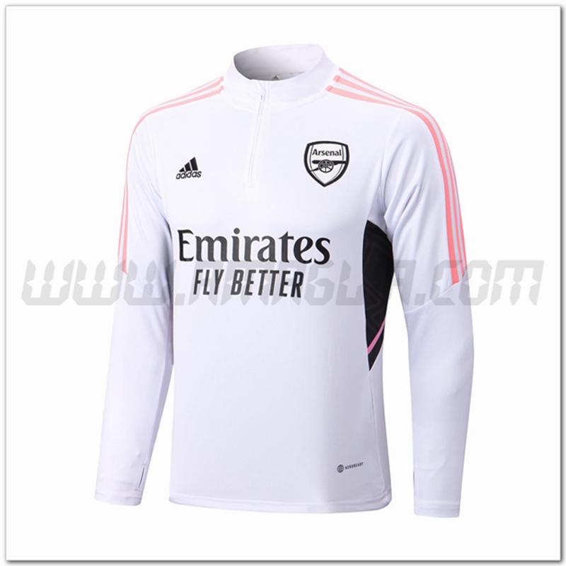 Felpa Allenamento Arsenal Bianco 2022 2023