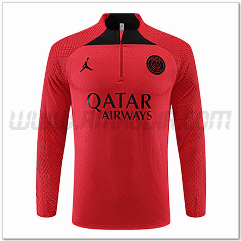 Felpa Allenamento Jordan PSG Rosso 2022 2023