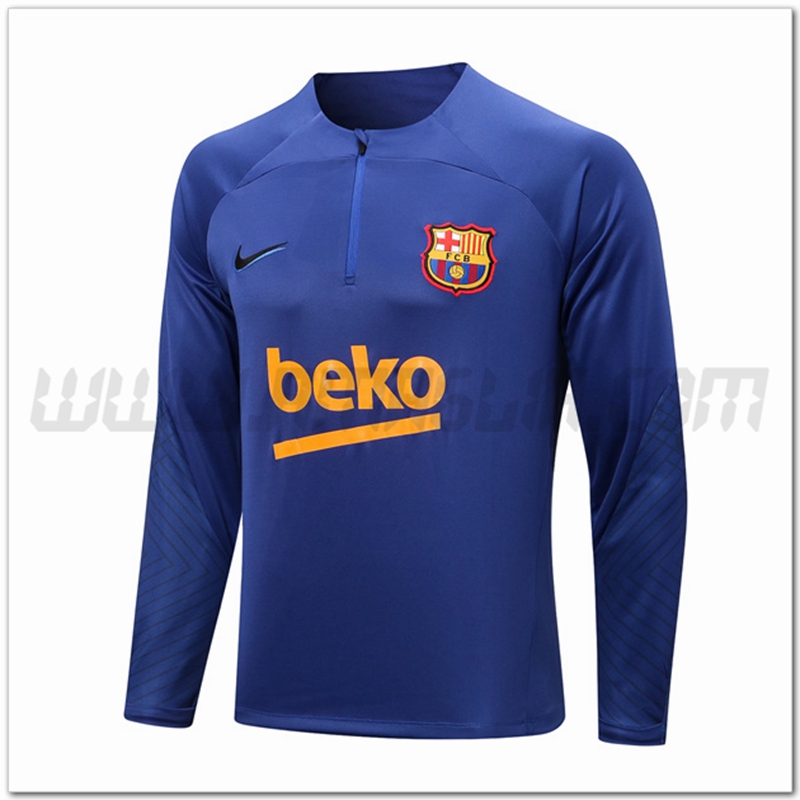 Felpa Allenamento FC Barcellona Blu 2022 2023
