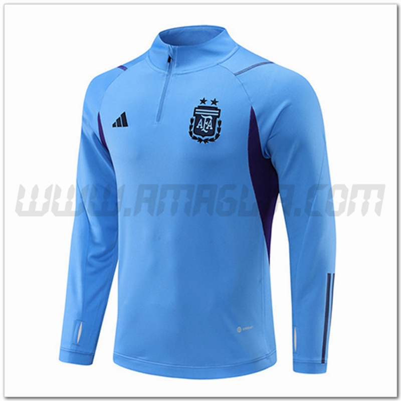 Felpa Allenamento Argentina Azzurro 2022 2023
