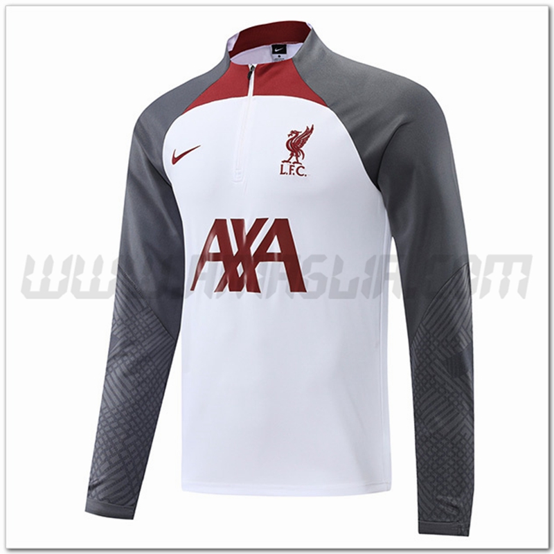 Felpa Allenamento FC Liverpool Bianco 2022 2023