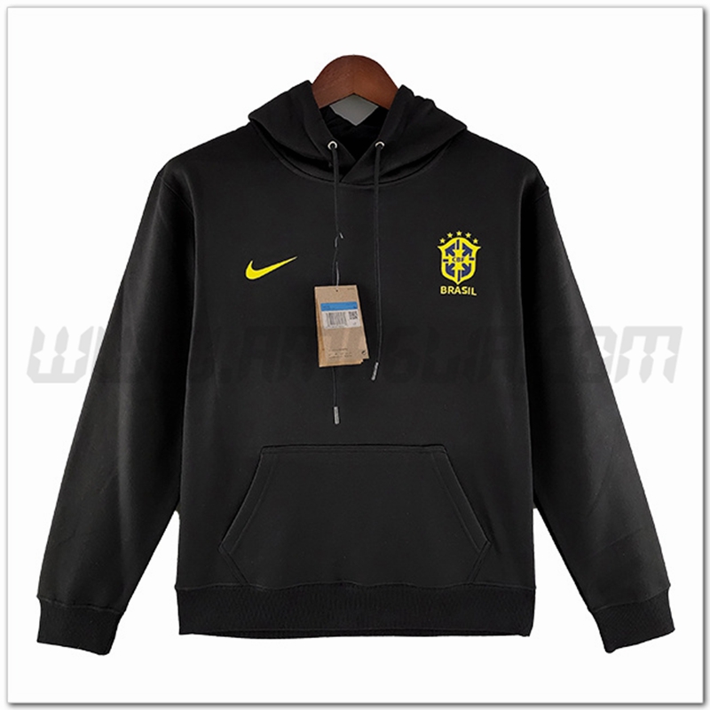 Felpa con Cappuccio Brasile Nero 2022 2023