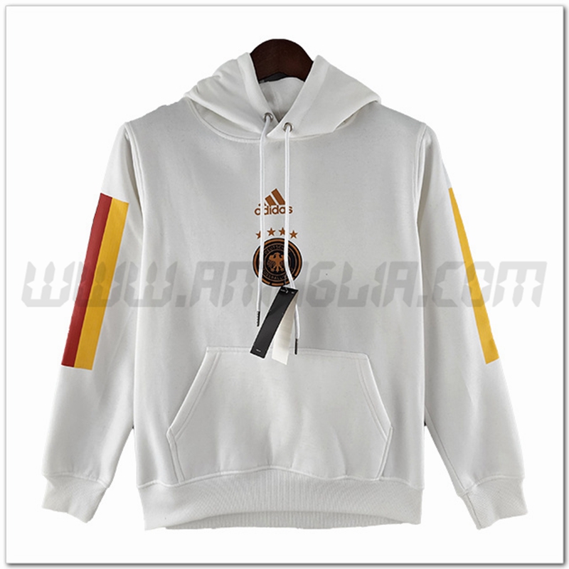 Felpa con Cappuccio Germania Bianco 2022 2023