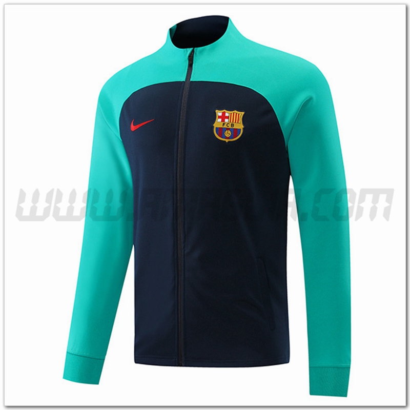 Giacca Calcio FC Barcellona Blu Marin/Verde 2022 2023