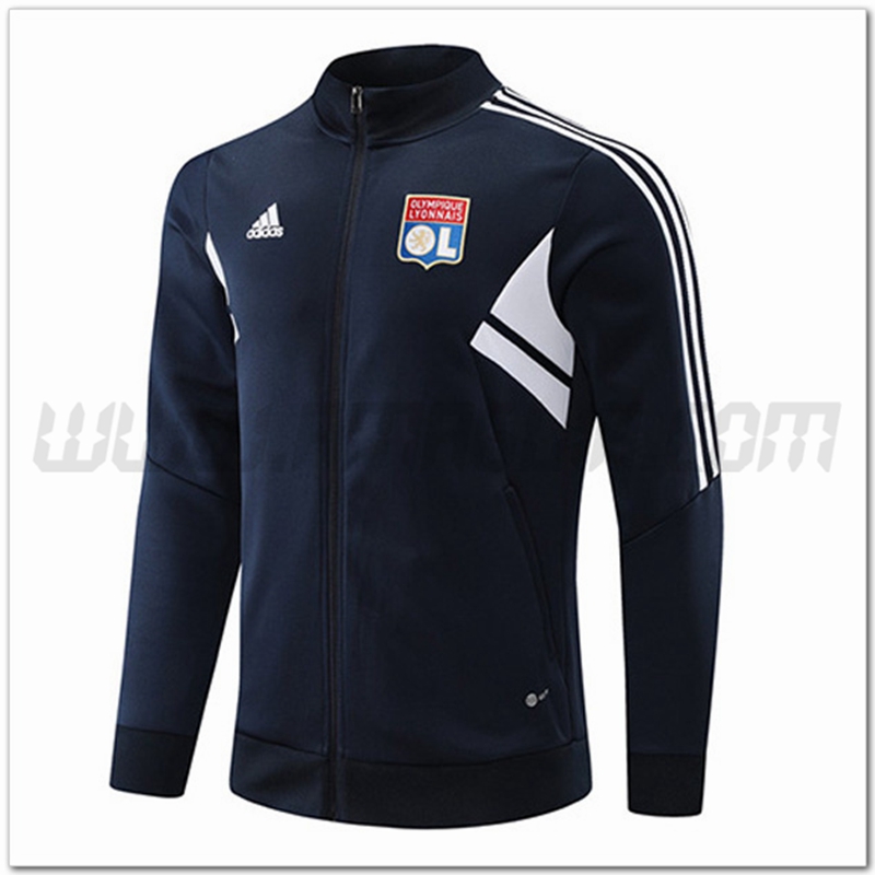 Giacca Calcio Lyon OL Nero/Bianco 2022 2023