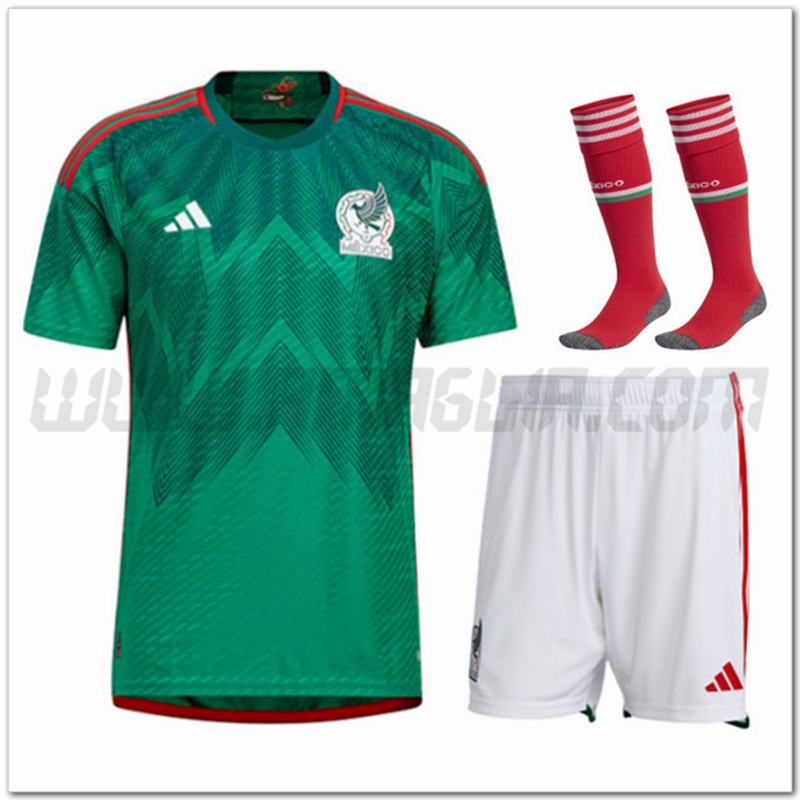 Kit Maglia Messico Prima (Pantaloncini + Calzini) 2022 2023