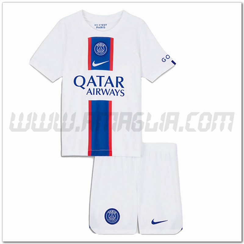 Nuovo Kit Maglia Paris PSG Bambino Terza 2022 2023