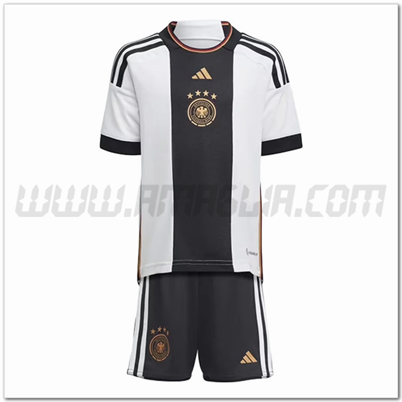Nuovo Kit Maglia Germania Bambino Prima 2022 2023