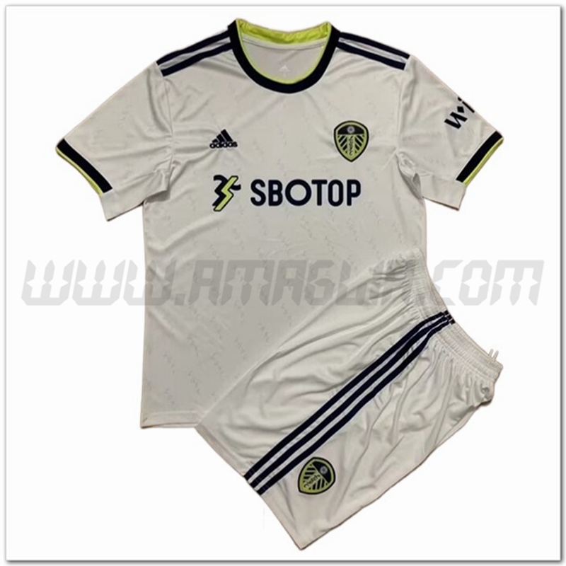 Nuovo Kit Maglia Leeds United Bambino Prima 2022 2023