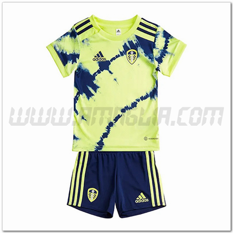 Nuovo Kit Maglia Leeds United Bambino Seconda 2022 2023