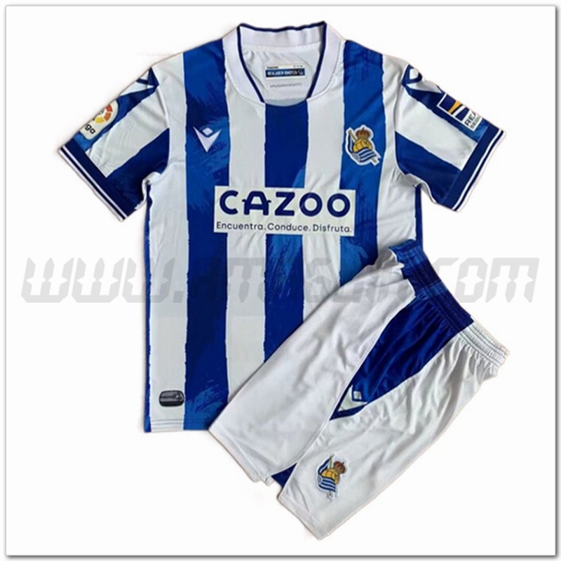 Nuovo Kit Maglia Real Sociedad Bambino Prima 2022 2023