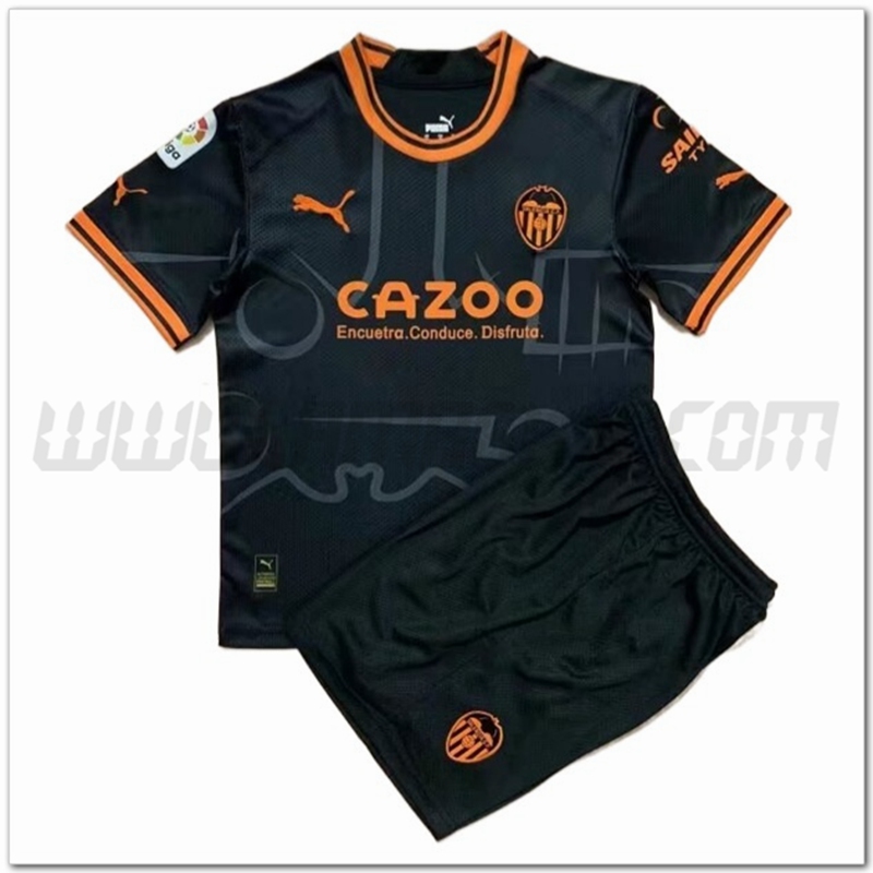 Nuovo Kit Maglia Valencia CF Bambino Seconda 2022 2023