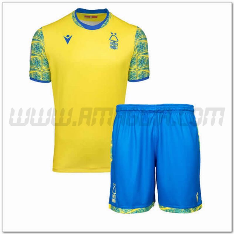 Nuovo Kit Maglia Nottingham Forest Bambino Seconda 2022 2023