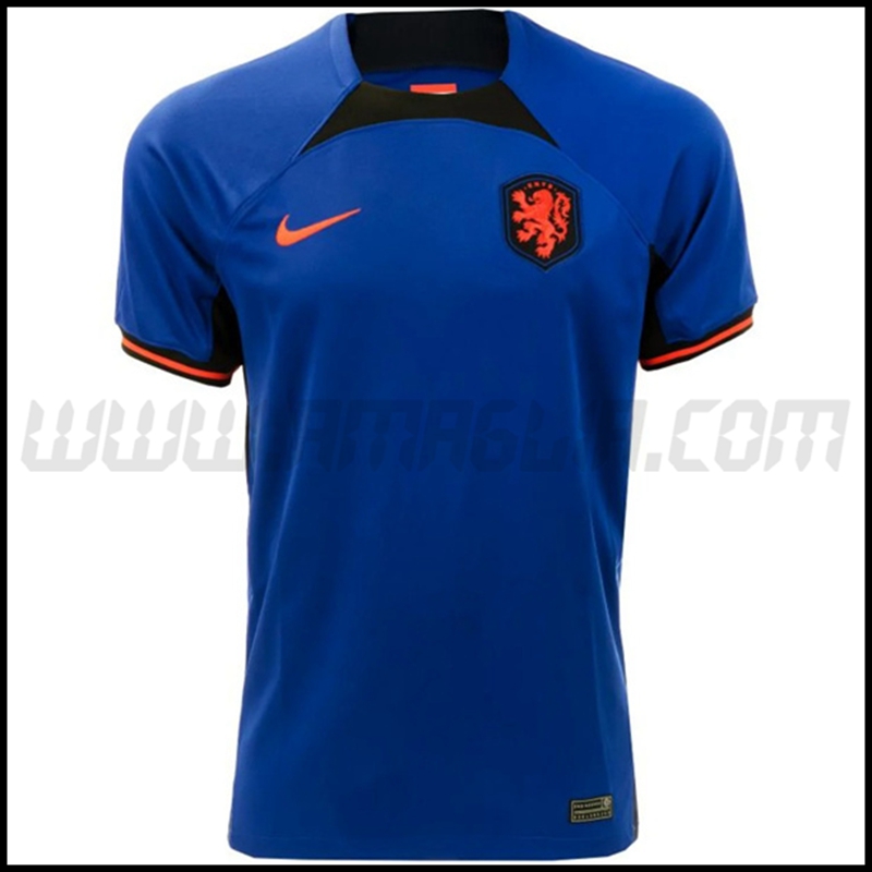 Nuovo Maglia Squadra Paesi Bassi Seconda 2022 2023