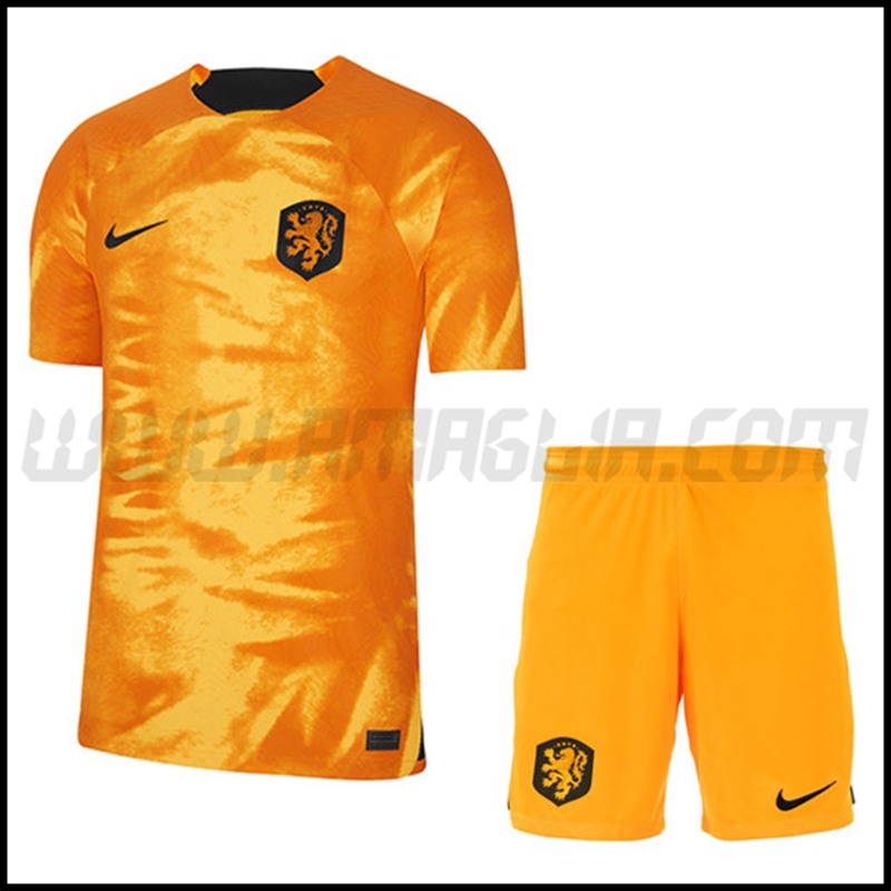 Kit Maglia Paesi Bassi Prima + Pantaloncini 2022 2023