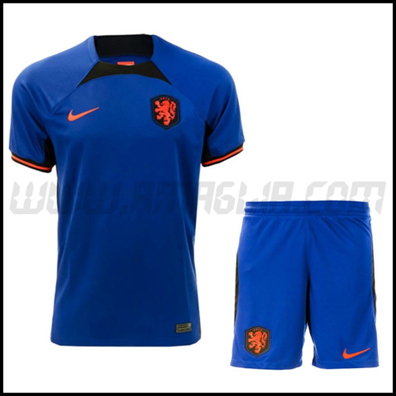 Kit Maglia Paesi Bassi Seconda + Pantaloncini 2022 2023