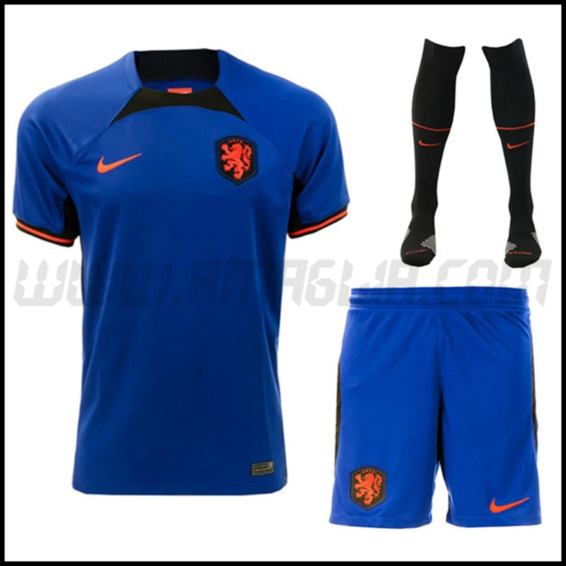 Kit Maglia Paesi Bassi Seconda (Pantaloncini + Calzini) 2022 2023