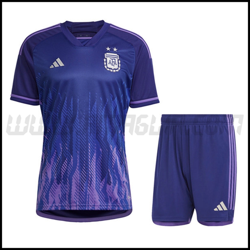 Nuovo Kit Maglia Argentina Bambino Seconda 2022 2023