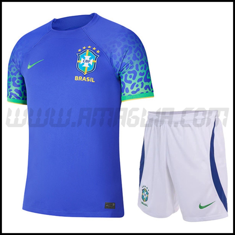 Nuovo Kit Maglia Brasile Bambino Prima 2022 2023
