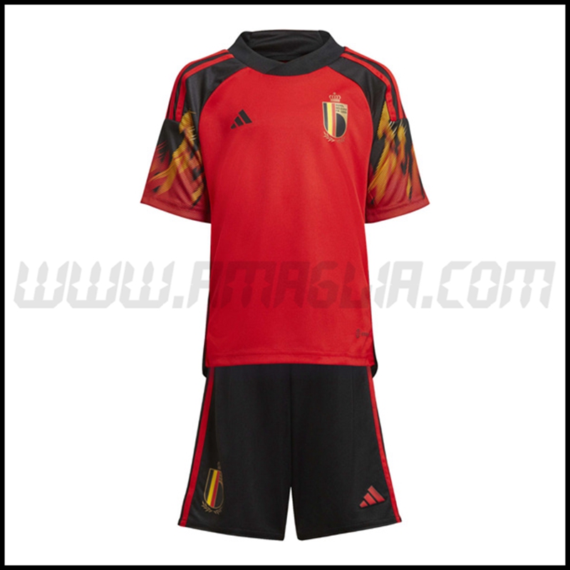 Nuovo Kit Maglia Belgio Bambino Prima 2022 2023