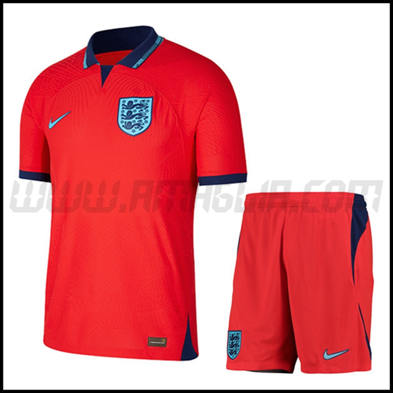 Nuovo Kit Maglia Inghilterra Bambino Seconda 2022 2023