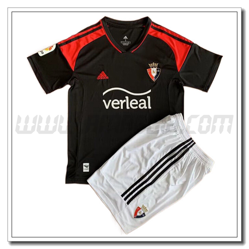 Nuovo Kit Maglia Atletico Osasuna Bambino Seconda 2022 2023 Nero