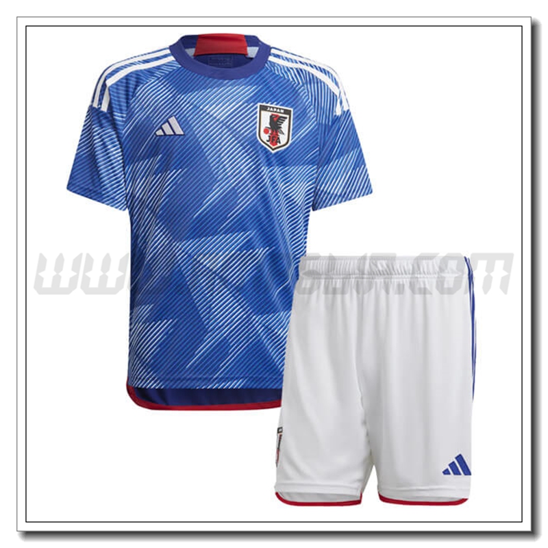Nuovo Kit Maglia Giappone Bambino Prima 2022 2023 Blu