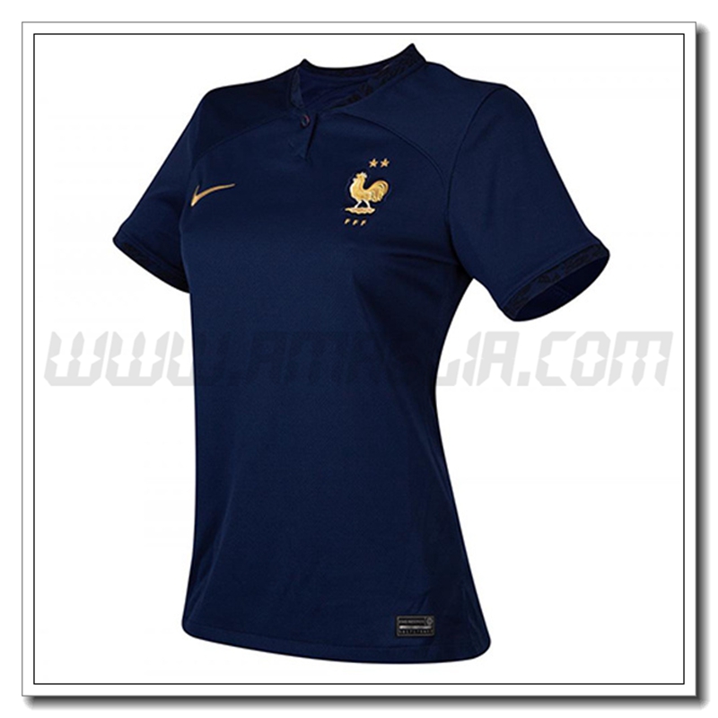 Prima Maglia Francia Donna 2022 2023 Nero