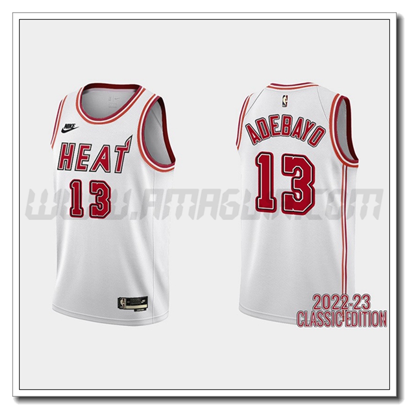 Maglia Miami Heat (ADEBAYO #13) 2022/23 Bianco