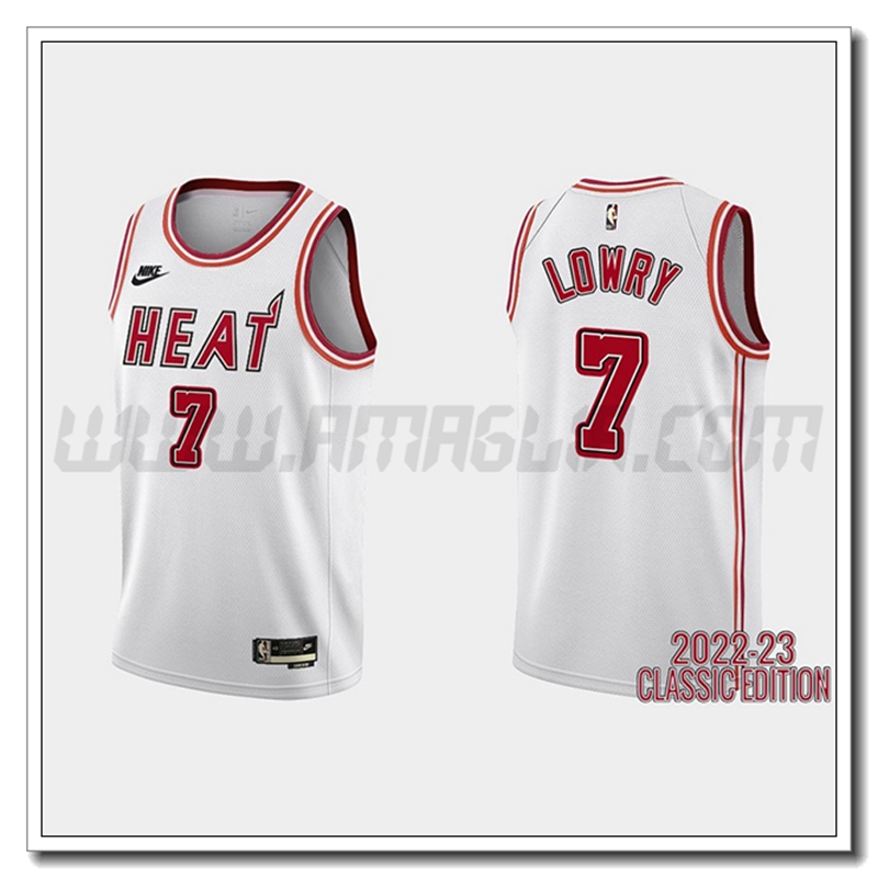 Maglia Miami Heat (LOWRY #7) 2022/23 Bianco