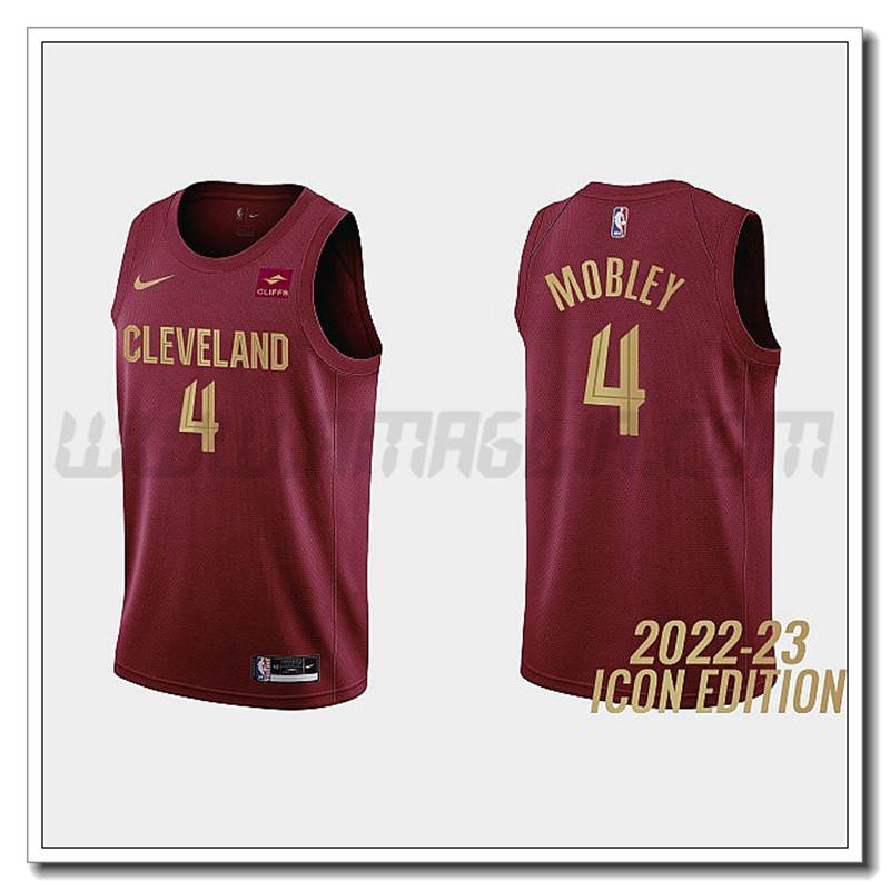 Maglia Cleveland Cavaliers (MOBLEY #4) 2022/23 Rosso Scuro