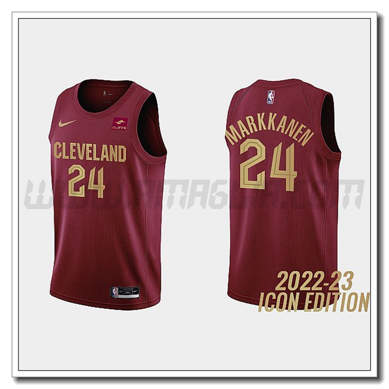 Maglia Cleveland Cavaliers (MARKKANEN #24) 2022/23 Rosso Scuro