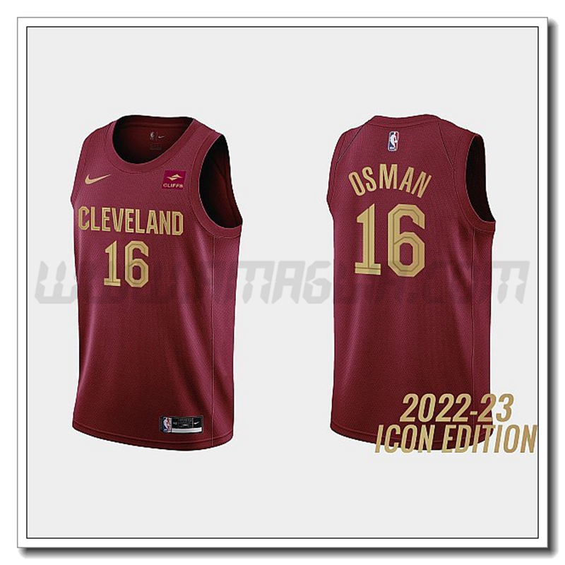Maglia Cleveland Cavaliers (OSMAN #16) 2022/23 Rosso Scuro