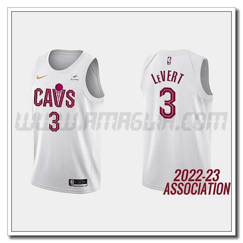 Maglia Cleveland Cavaliers (LEVerde #3) 2022/23 Bianco