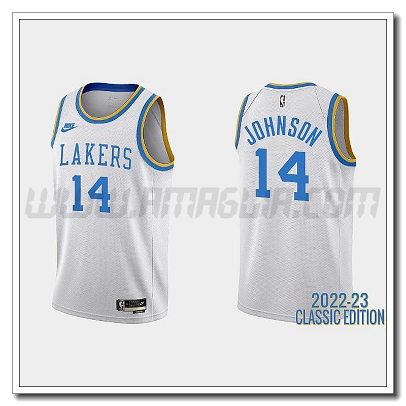 Maglia Los Angeles Lakers (JOHNSON #14) 2022/23 Bianco