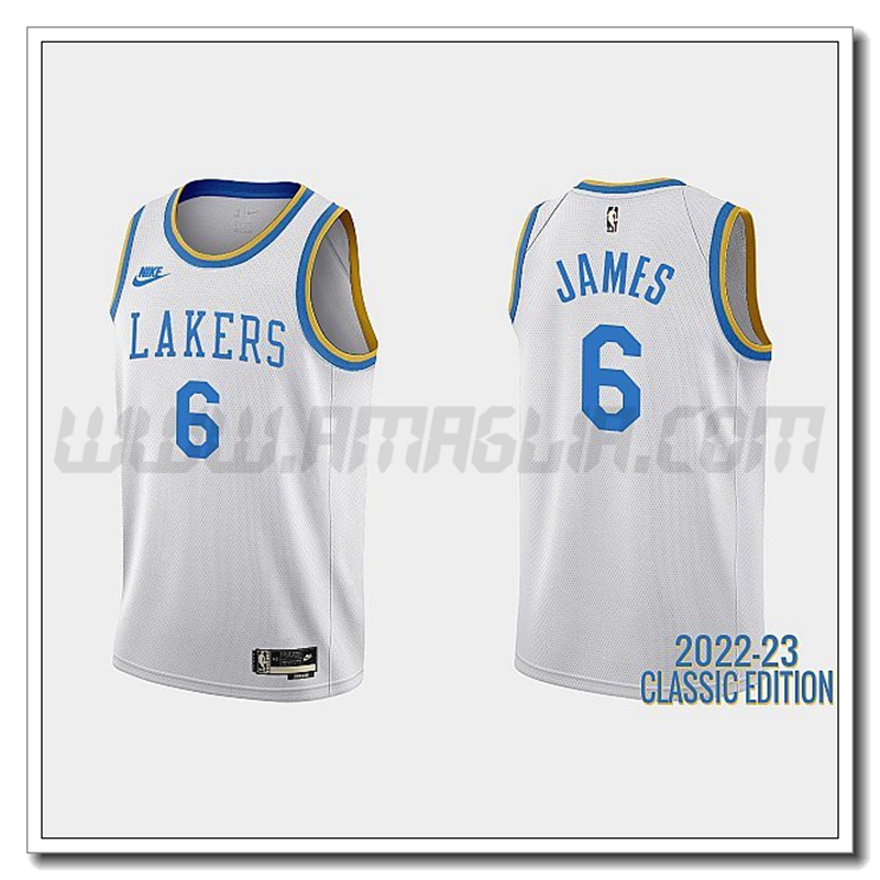 Maglia Los Angeles Lakers (JAMES #6) 2022/23 Bianco