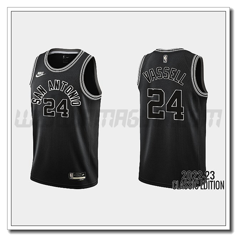 Maglia San Antonio Spurs (VASSELL #24) 2022/23 Nero