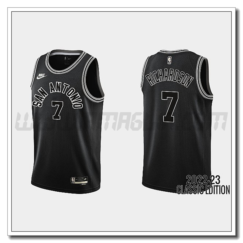 Maglia San Antonio Spurs (RICHARDSON#7) 2022/23 Nero