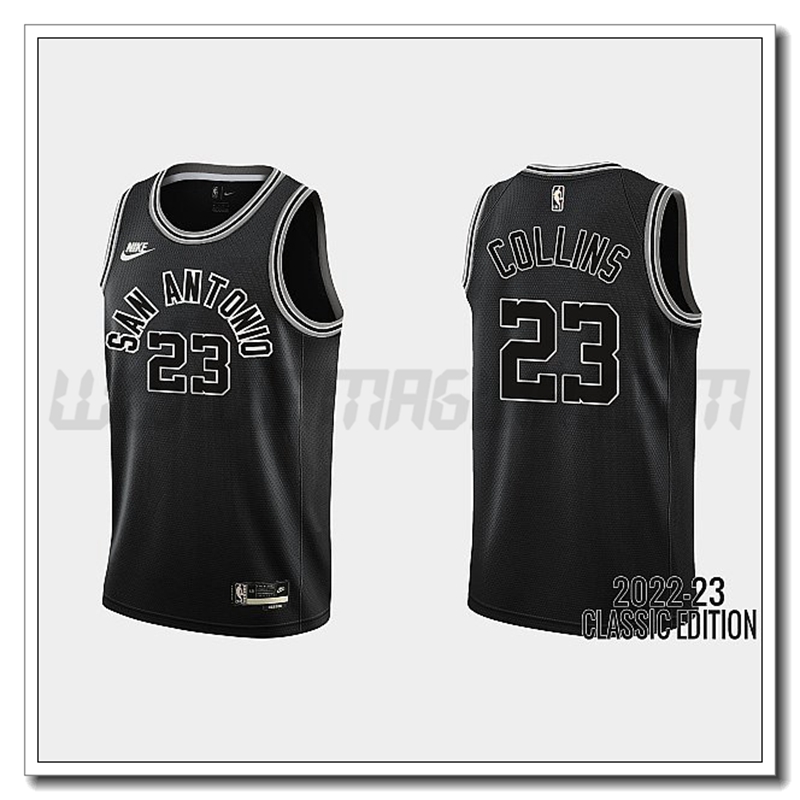 Maglia San Antonio Spurs (COLLINS #23) 2022/23 Nero