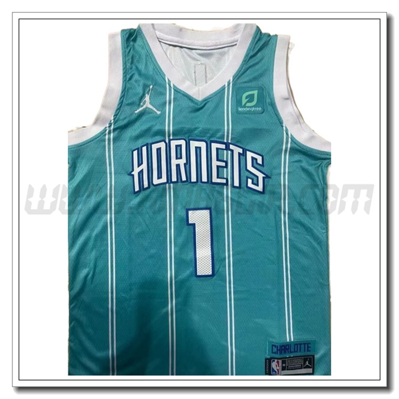 Maglia Charlotte Hornets (BALL #1) 2022/23 Azzurro