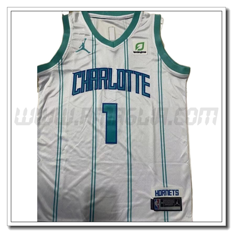Maglia Charlotte Hornets (BALL #1) 2022/23 Bianco