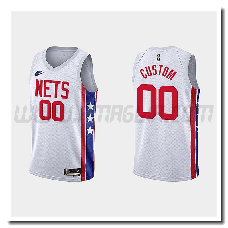 Maglia Brooklyn Nets (CUSTOM #00) 2022/23 Bianco