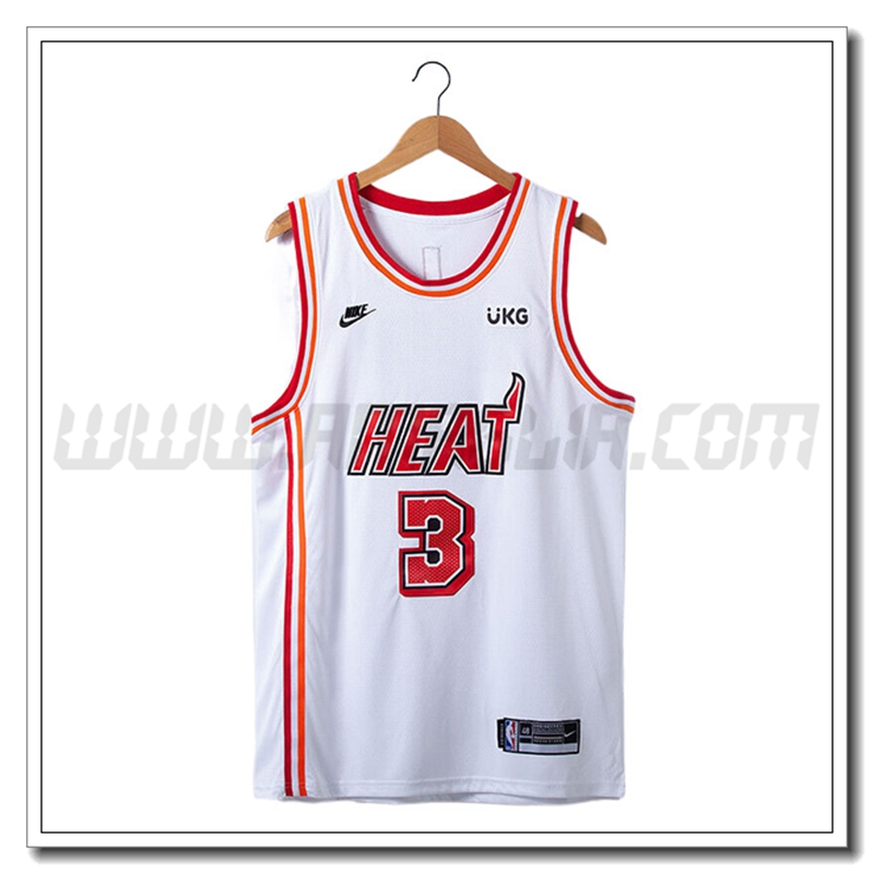 Maglia Miami Heat (WADE #3) 2022/23 Bianco