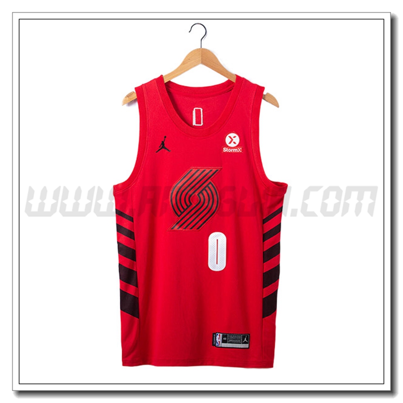 Maglia Portland Trail Blazers (LILLARD #0) 2022/23 Rosso