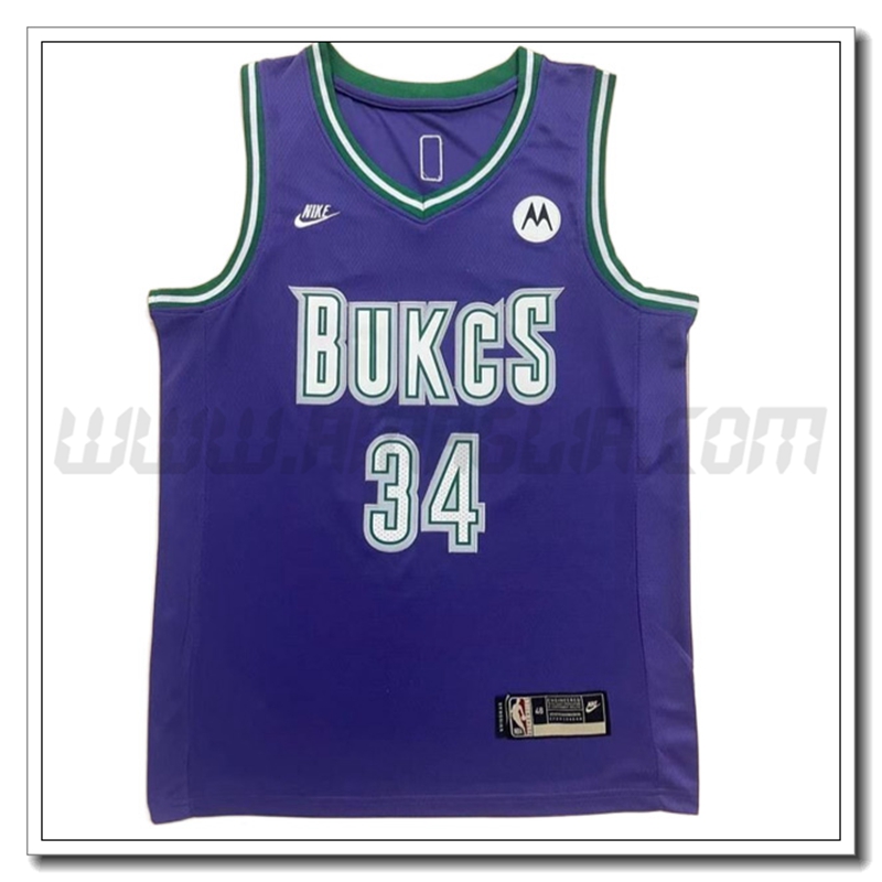Maglia Milwaukee Bucks (ANTETOKOUNMPO #34) 2022/23 Viola