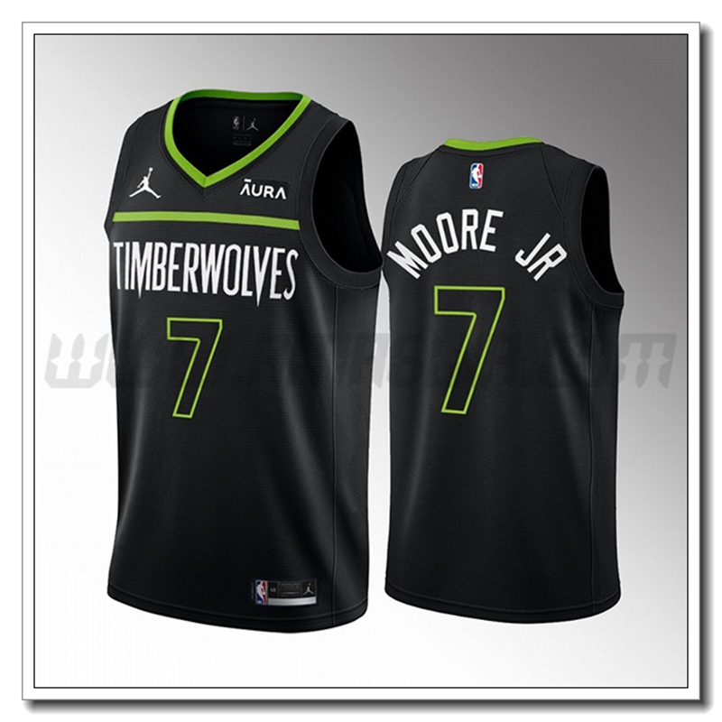 Maglia Minnesota Timberwolves (MOORE JR #7) 2022/23 Nero