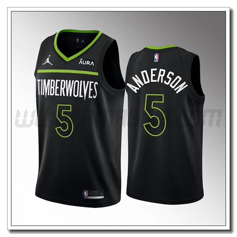 Maglia Minnesota Timberwolves (ANDERSON #5) 2022/23 Nero