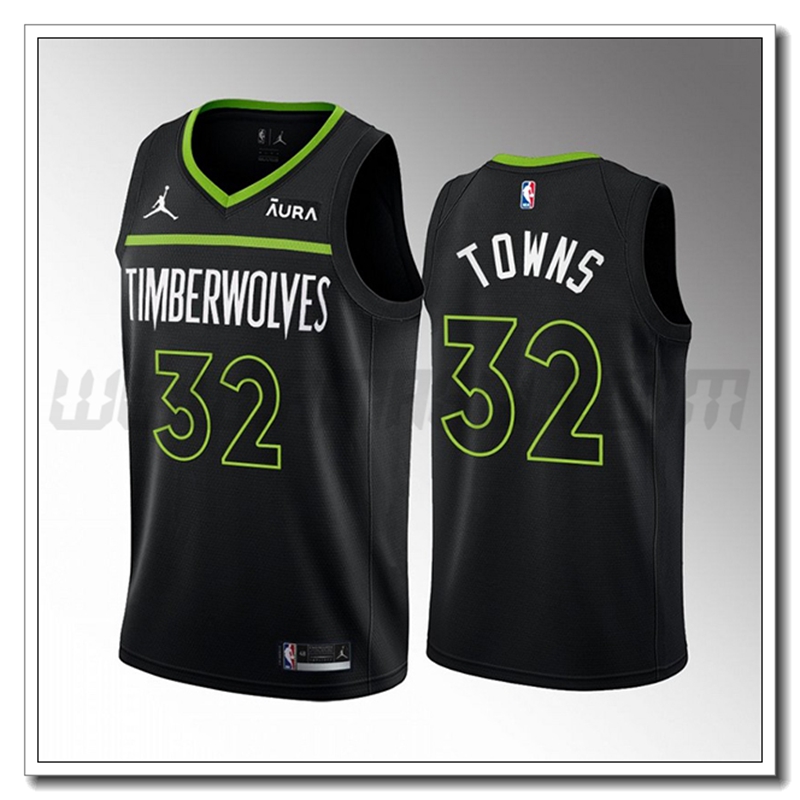 Maglia Minnesota Timberwolves (TOWNS #32) 2022/23 Nero